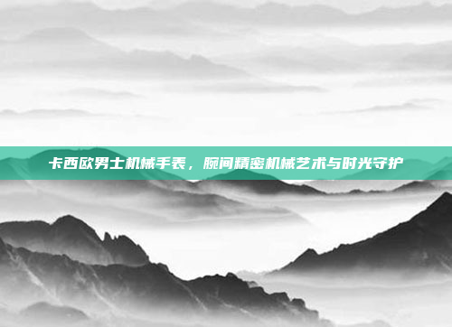 卡西欧男士机械手表,腕间精密机械艺术与时光守护