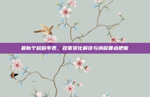 最新个税税率表,政策变化解读与纳税要点把握