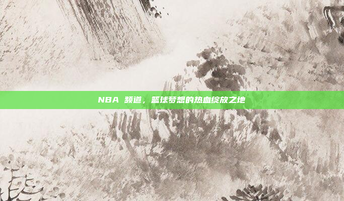 NBA 频道，篮球梦想的热血绽放之地