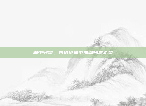 震中守望，四川地震中的坚韧与希望