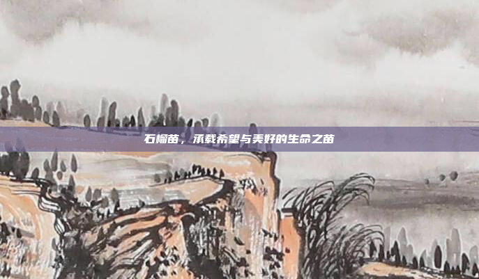 石榴苗，承载希望与美好的生命之苗