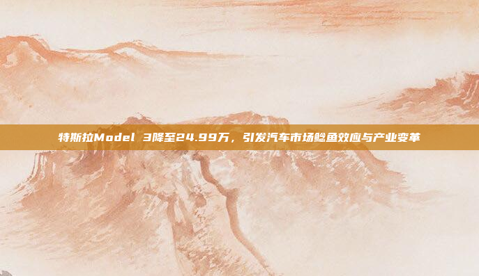 特斯拉Model 3降至24.99万，引发汽车市场鲶鱼效应与产业变革