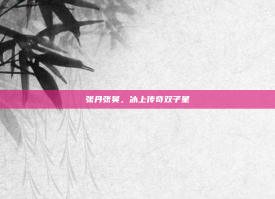 张丹张昊，冰上传奇双子星