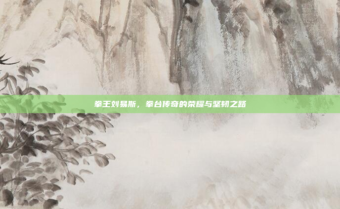 拳王刘易斯，拳台传奇的荣耀与坚韧之路