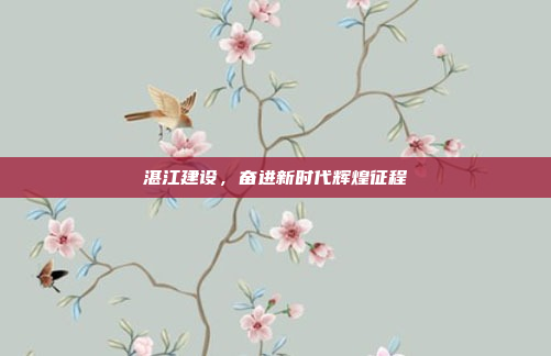 湛江建设，奋进新时代辉煌征程