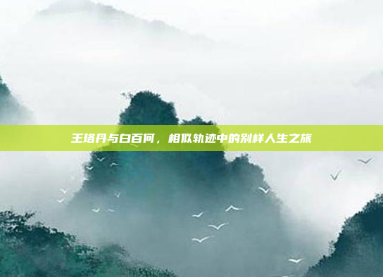 王珞丹与白百何,相似轨迹中的别样人生之旅