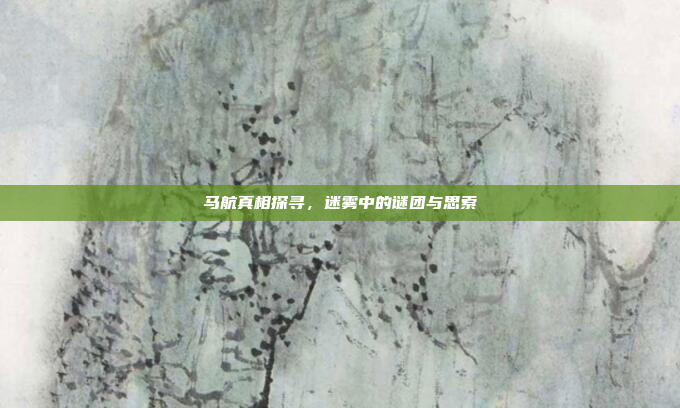 马航真相探寻，迷雾中的谜团与思索