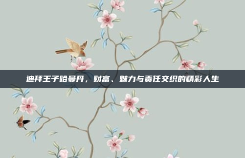 迪拜王子哈曼丹，财富、魅力与责任交织的精彩人生