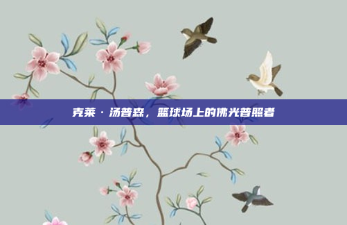 克莱·汤普森，篮球场上的佛光普照者