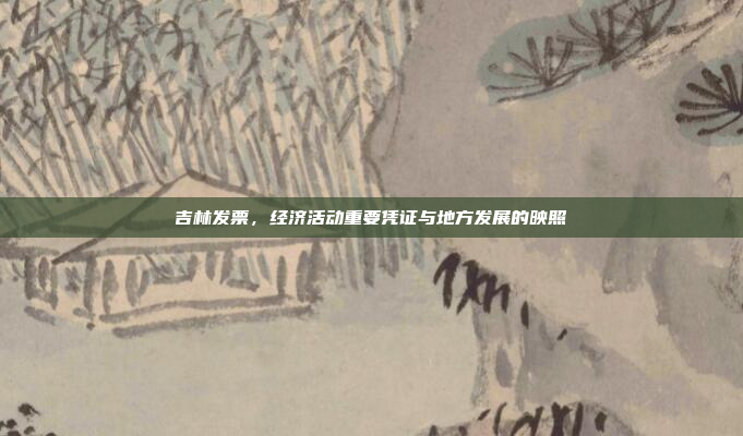 吉林发票，经济活动重要凭证与地方发展的映照
