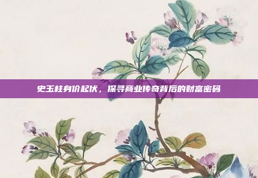 史玉柱身价起伏，探寻商业传奇背后的财富密码