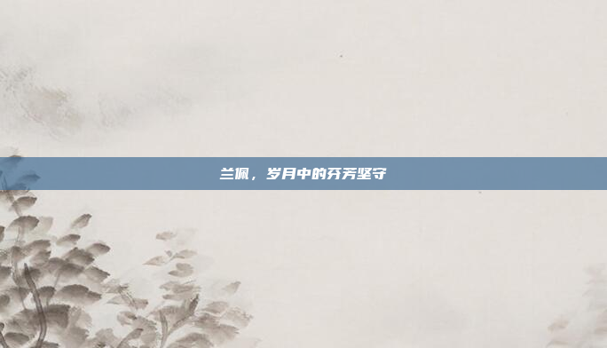 兰佩，岁月中的芬芳坚守