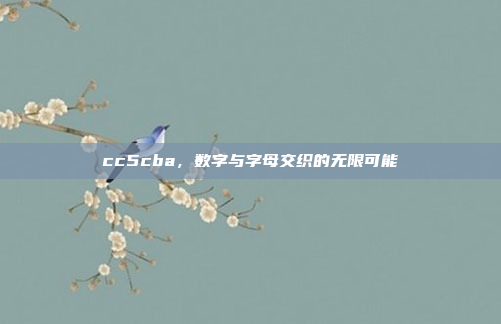 cc5cba，数字与字母交织的无限可能