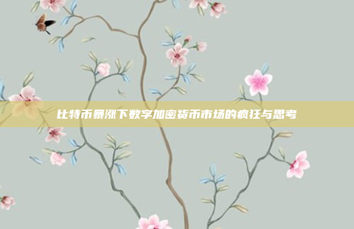 比特币暴涨下数字加密货币市场的疯狂与思考