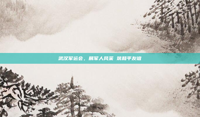 武汉军运会,展军人风采 筑和平友谊