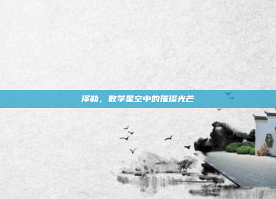 泽勒，数学星空中的璀璨光芒