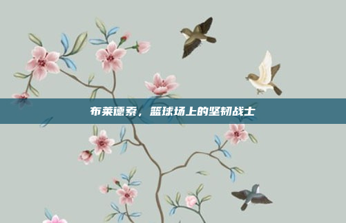 布莱德索，篮球场上的坚韧战士