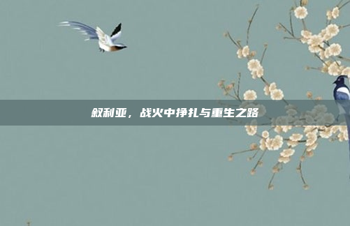 叙利亚,战火中挣扎与重生之路 叙利亚,战火中挣扎与重生之路