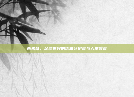 西米奇,足球世界的优雅守护者与人生智者 西米奇,足球世界的优雅守护者与人生智者