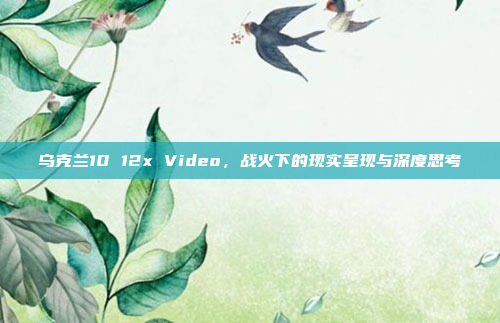 乌克兰10 12x Video,战火下的现实呈现与深度思考 乌克兰10 12x Video,战火下的现实呈现与深度思考