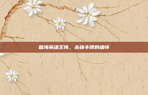 碧海英魂王伟,永铸丰碑的缅怀 碧海英魂王伟,永铸丰碑的缅怀
