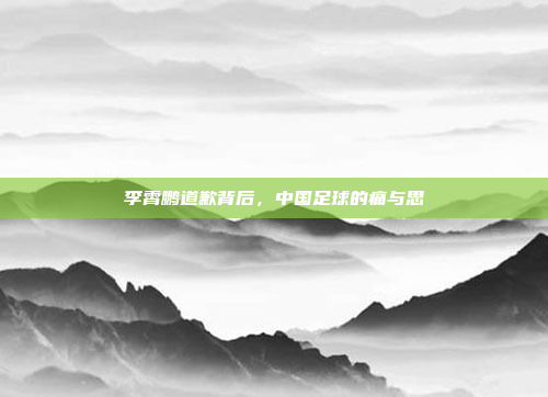 李霄鹏道歉背后，中国足球的痛与思