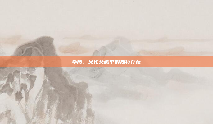 华裔,文化交融中的独特存在 华裔,文化交融中的独特存在