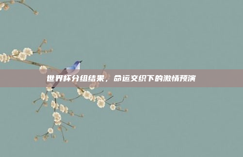 世界杯分组结果,命运交织下的激情预演 世界杯分组结果,命运交织下的激情预演