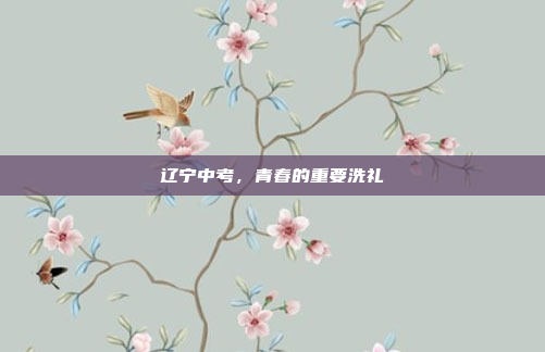 辽宁中考，青春的重要洗礼