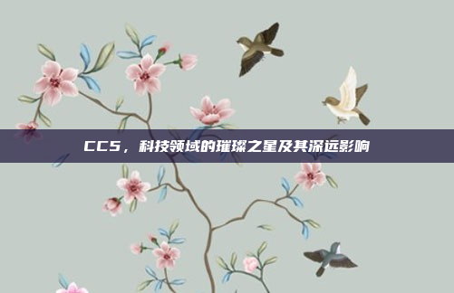 CC5，科技领域的璀璨之星及其深远影响