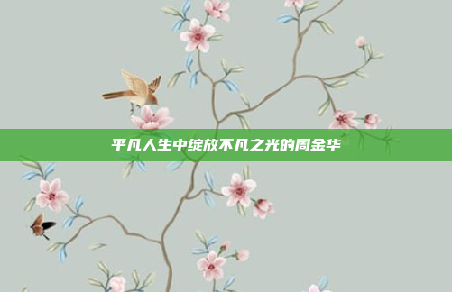 平凡人生中绽放不凡之光的周金华