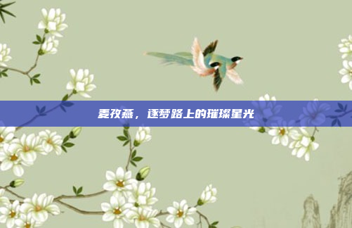 麦孜燕,逐梦路上的璀璨星光