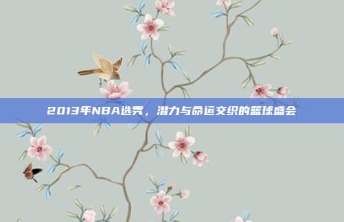 2013年NBA选秀，潜力与命运交织的篮球盛会