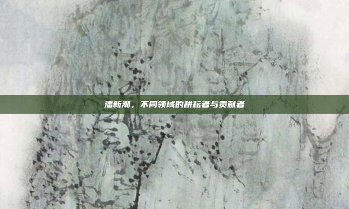 潘新潮，不同领域的耕耘者与贡献者