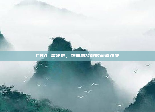CBA 总决赛，热血与梦想的巅峰对决