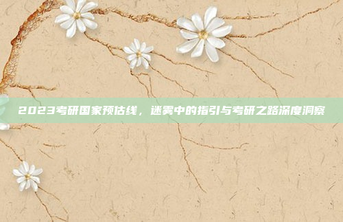 2023考研国家预估线，迷雾中的指引与考研之路深度洞察