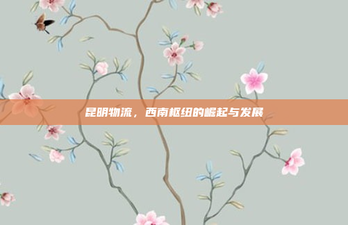 昆明物流，西南枢纽的崛起与发展