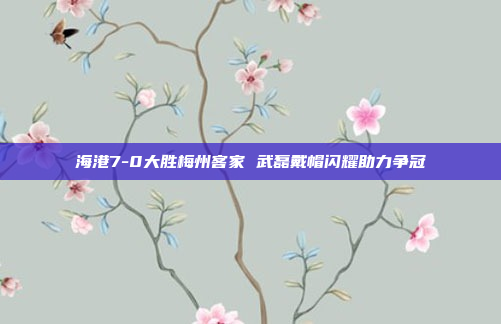 海港7-0大胜梅州客家 武磊戴帽闪耀助力争冠