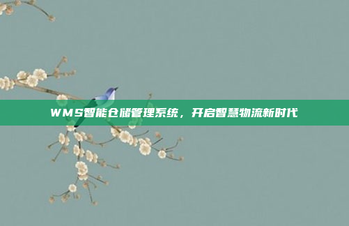 WMS智能仓储管理系统，开启智慧物流新时代