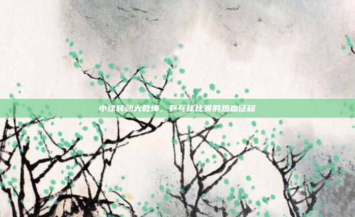 小球转动大乾坤，乒乓球比赛的热血征程