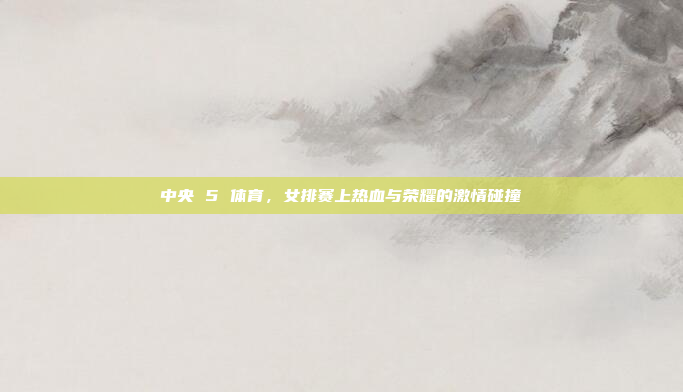 中央 5 体育,女排赛上热血与荣耀的激情碰撞