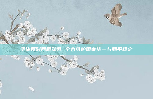 坚决反对西藏动乱 全力维护国家统一与和平稳定