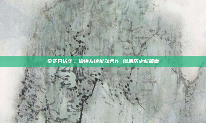 金正日访华，增进友谊推动合作 谱写历史新篇章