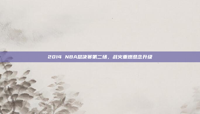2014 NBA总决赛第二场，战火重燃悬念升级
