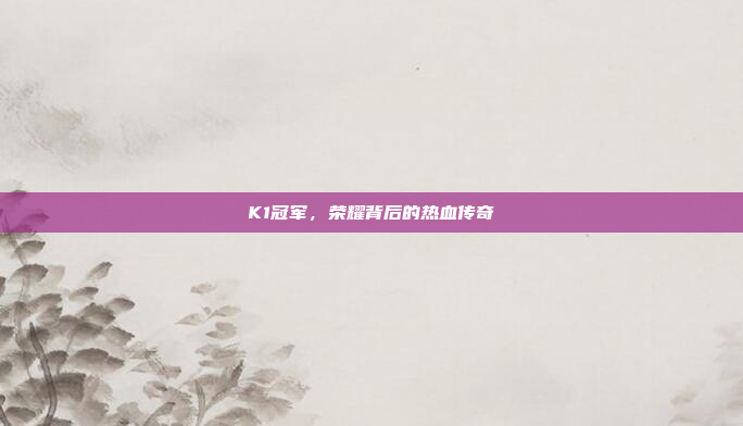 K1冠军，荣耀背后的热血传奇