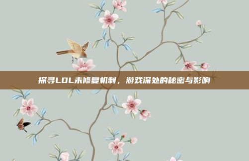 探寻LOL未修复机制，游戏深处的秘密与影响
