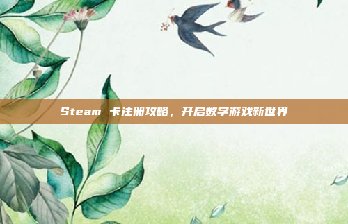Steam 卡注册攻略，开启数字游戏新世界