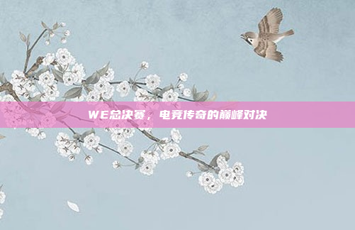 WE总决赛，电竞传奇的巅峰对决
