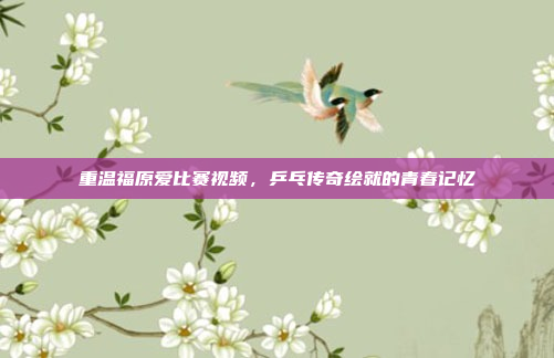 重温福原爱比赛视频，乒乓传奇绘就的青春记忆