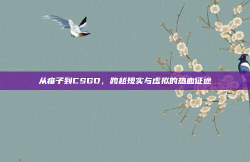 从痱子到CSGO，跨越现实与虚拟的热血征途